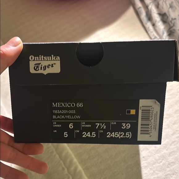 NWT Onitsuka Tiger Mexico 66 black yellow men’s 6 / women’s 7.5 - Picture 4 of 5